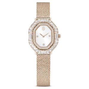 Zegarek Matrix octagon, Metalowa bransoleta, W odcieniu złota, Powłoka w odcieniu szampańskiego złota Swarovski