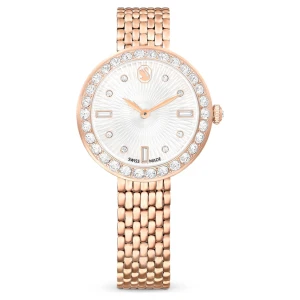 Zegarek Matrix tennis 7-link, Swiss Made, Metalowa bransoleta, W odcieniu różowego złota, Powłoka w odcieniu różowego złota Swarovski
