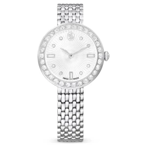 Zegarek Matrix tennis 7-link, Swiss Made, Metalowa bransoleta, W odcieniu srebra, Stal szlachetna Swarovski