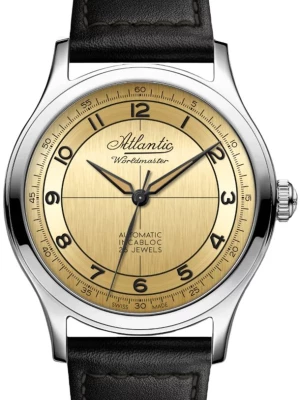 Zegarek Męski ATLANTIC Incabloc Worldmaster 53780.41.39BK