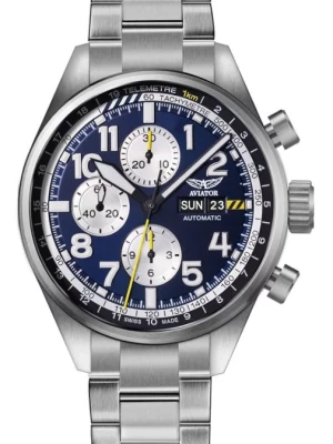 Zegarek Męski AVIATOR Automatic Limited Edition Pilot Sapphire Chronograph Airacobra V.4.26.0.178.5