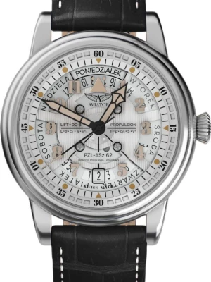 Zegarek Męski AVIATOR Douglas Day Date Meca 41 Polska Edycja