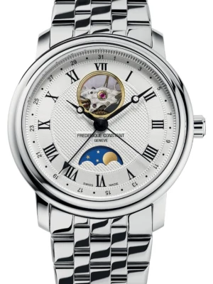 Zegarek Męski FREDERIQUE CONSTANT Heart Beat Moonphase Date Classics FC-335MC4P6B2