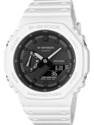 Zegarek Męski G-SHOCK White Carbon Core Guard Octagon GA-2100-7AER