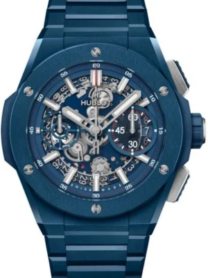 W.KRUK ZEGAREK HUBLOT BIG BANG INTEGRATED BLUE CERAMIC