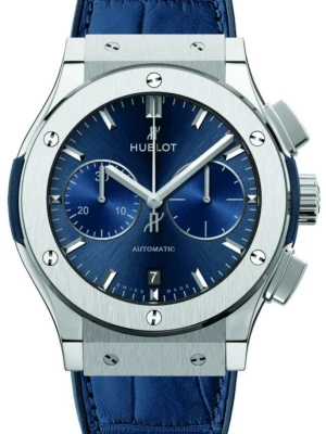 W.KRUK ZEGAREK HUBLOT CLASSIC FUSION CHRONOGRAPH TITANIUM BLUE