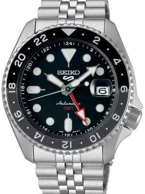 W.KRUK ZEGAREK SEIKO 5 Sports GMT Black Grape
