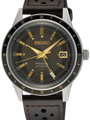 Zegarek Męski SEIKO Automatic GMT Fume Style 60s Presage SSK013J1