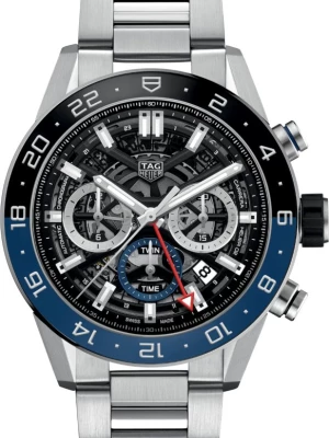 Zegarek Męski TAG HEUER Chronograph Twin Time Carrera CBG2A1Z.BA0658