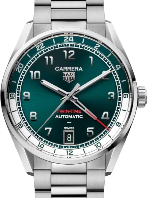 Zegarek Męski TAG HEUER Date Twin Time Carrera WDA2114.BA0043
