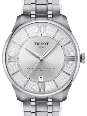 Zegarek Męski TISSOT Chemin Des Tourelles Powermatic 80 42 mm T-Classic T139.407.11.038.00