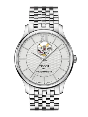 Zegarek Męski TISSOT Tradition Powermatic 80 Open Heart T-Classic T063.907.11.038.00