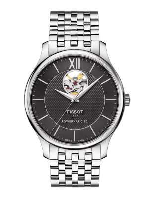 Zegarek Męski TISSOT Tradition Powermatic 80 Open Heart T-Classic T063.907.11.058.00