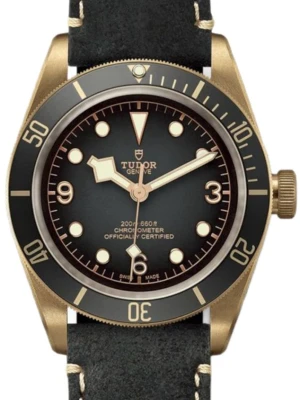 Zegarek Męski TUDOR Black Bay Bronze 79250BA CALF BLACK SLATE INDEX