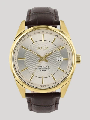 Zegarek męski w kolorze złotym z ciemnobrązowymi elementami Joop