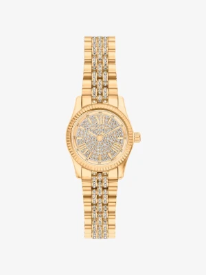 Zegarek miniaturowy Lexington w złotym kolorze z kryształkami pavé Michael Kors