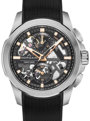 Zegarek NORQAIN Skeleton Chronograph Independence NN3200SC/B323/322CHBR.20S