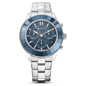 Zegarek Octea Lux Sport, Swiss Made, Metalowa bransoleta, Niebieski, Stal szlachetna Swarovski