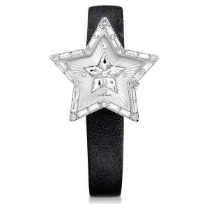 Zegarek Stella, Swiss Made, Gwiazda, Skórzany pasek, Biały, Stal szlachetna Swarovski