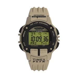 Zegarek Timex Ironman Flix 100 Lap TW5M63100 Beżowy