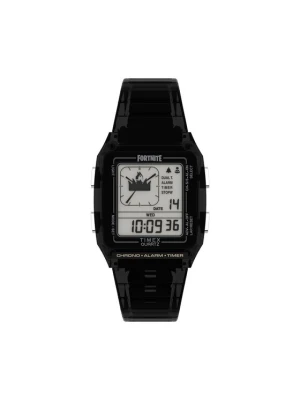 Zegarek Timex Q Timex Lca X Fortnite® 35mm TW2W96500 Czarny