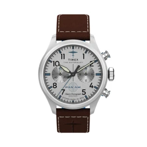 Zegarek Timex Timex x Pan Am® Waterbury Ace Chronograph TW2Y38700 Brązowy
