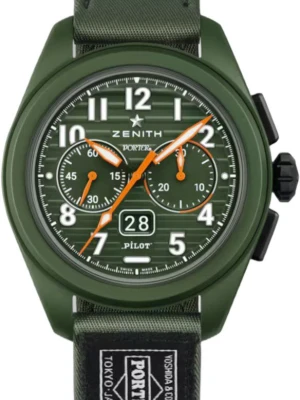 W.KRUK ZEGAREK ZENITH PILOT BIG DATE FLYBACK PORTER