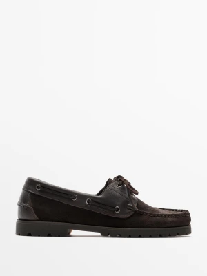 Żeglarskie Buty Ze Skóry - Brązowy - Massimo Dutti - Male