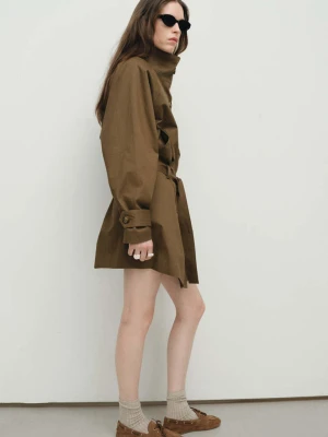 Żeglarskie mokasyny z zamszu brązowy - Kobieta - - MANGO