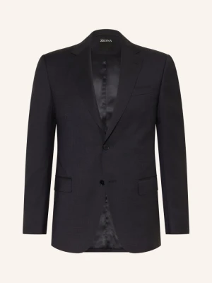 Zegna Garnitur O Kroju Extra Slim Fit blau GRANATOWY