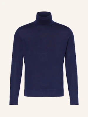 Zegna Golf Z Kaszmiru Z Dodatkiem Jedwabiu blau