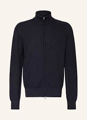 Zegna Kardigan Z Dodatkiem Jedwabiu blau