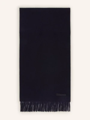 Zegna Kaszmirowy Szal blau GRANATOWY
