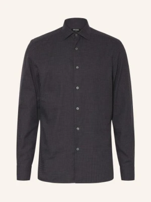Zegna Koszula Cashco Regular Fit blau