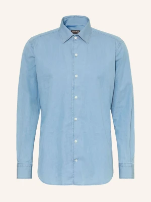 Zegna Koszula Comfort Fit blau JASNONIEBIESKI