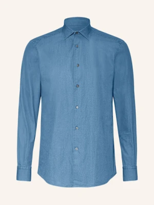 Zegna Koszula Jeansowa Regular Fit blau