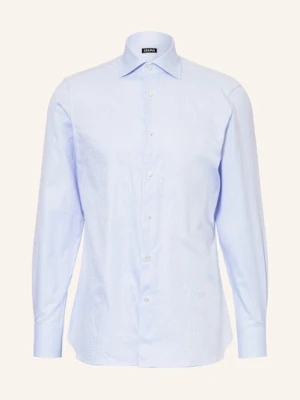 Zegna Koszula Slim Fit blau