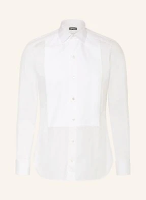Zegna Koszula Smokingowa Regular Fit Z Wywijanym Mankietem weiss