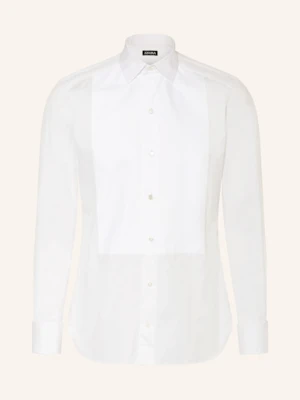 Zegna Koszula Smokingowa Regular Fit Z Wywijanym Mankietem weiss
