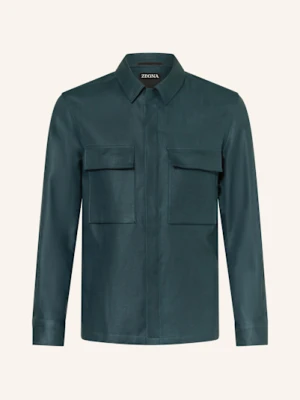 Zegna Koszula Wierzchnia Z Lnu gruen
