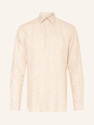 Zegna Koszula Z Lnu Regular Fit beige