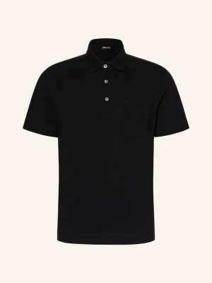 Zegna Koszulka Polo Piqué schwarz CZARNY