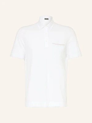 Zegna Koszulka Polo Piqué weiss BIAŁY