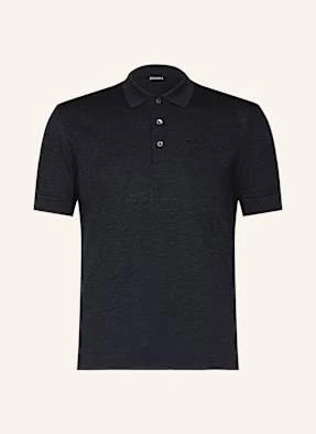 Zegna Koszulka Polo Z Dżerseju blau