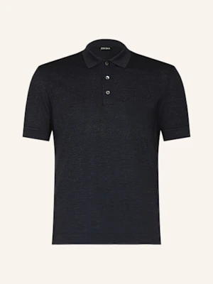 Zegna Koszulka Polo Z Dżerseju blau