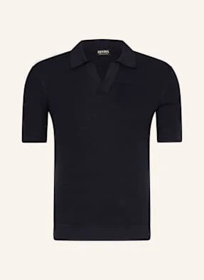 Zegna Koszulka Polo Z Dzianiny blau
