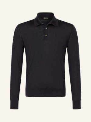 Zegna Koszulka Polo Z Dzianiny Z Dodatkiem Jedwabiu blau