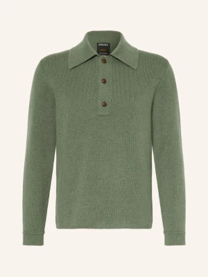Zegna Koszulka Polo Z Dzianiny Z Kaszmiru gruen ZIELONY