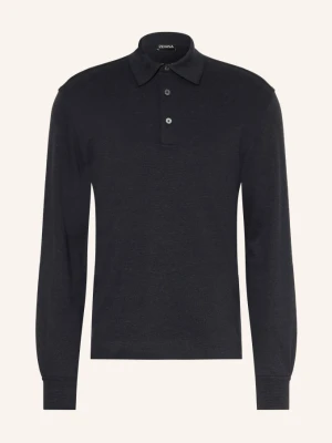 Zegna Koszulka Polo Z Jerseyu blau GRANATOWY