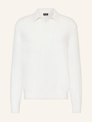 Zegna Koszulka Polo Z Kaszmirowej Dzianiny weiss
